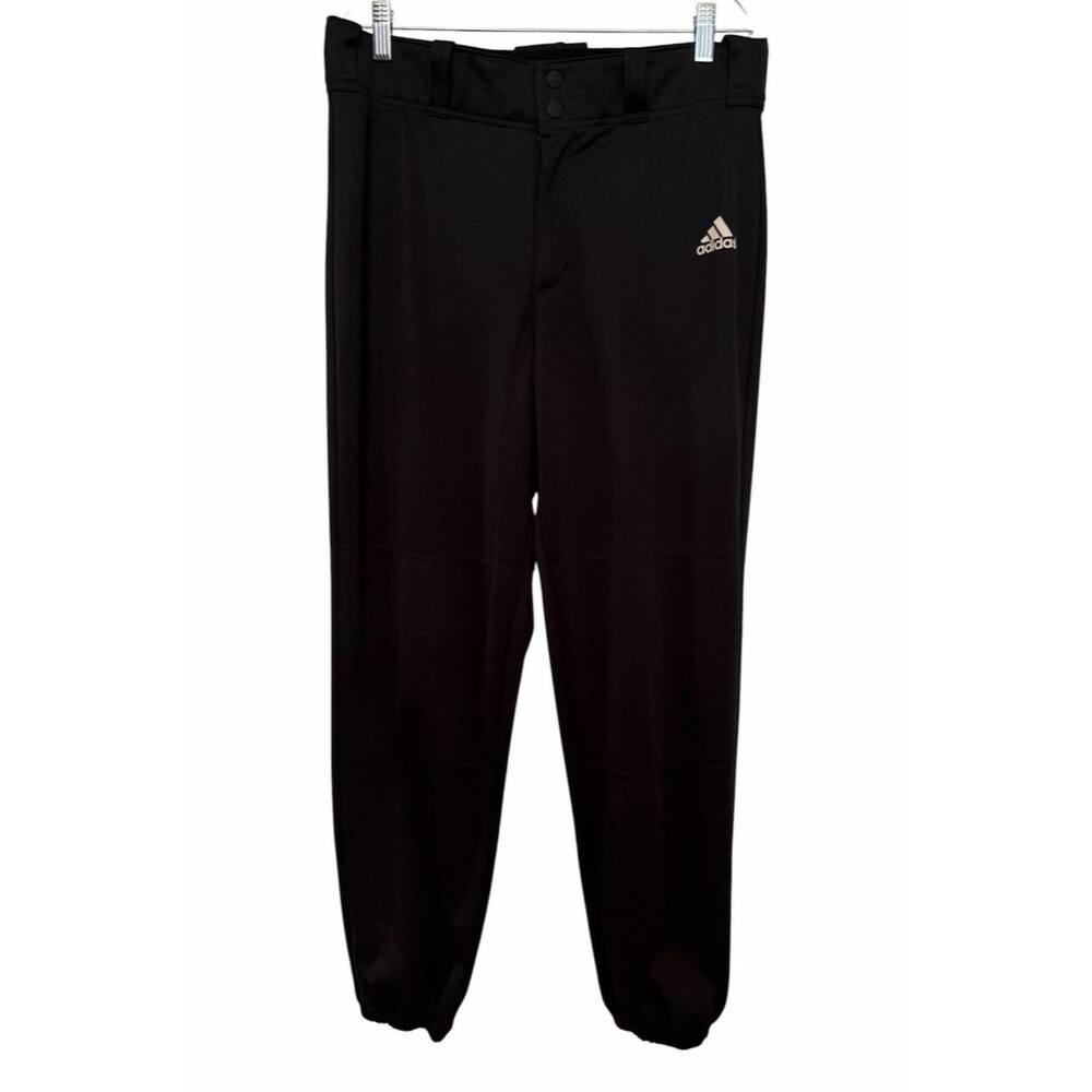 Adidas Mens Climalite Traditional Baseball Softball Pants Black Size Medium Snap